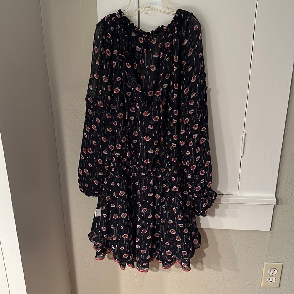 Navy Floral Misa Dress Size X Small